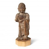 WOODEN FIGURE OF AMITABHA
MING