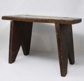 WOODEN FOOTSTOOL WITH BOOK JAC