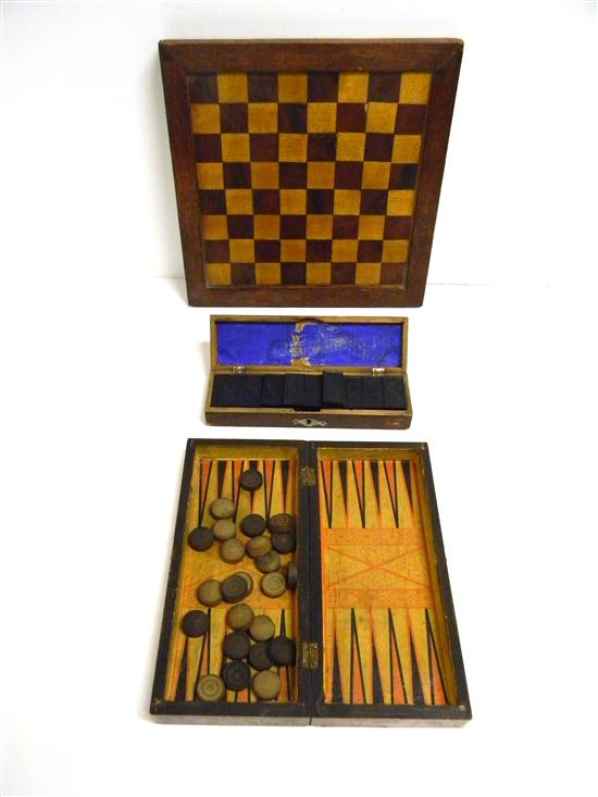 Wooden game assortment  three