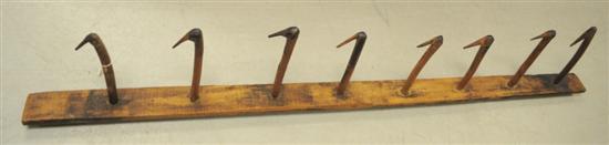 Wooden game rack  67 1/4'' l.