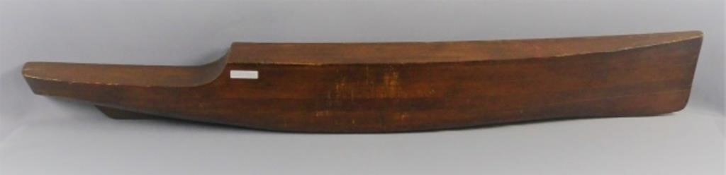 WOODEN HALF HULL MODEL, EARLY