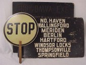 Wooden handle stop sign  15''
