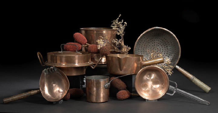 Wooden-Handled Copper Sieve,  first