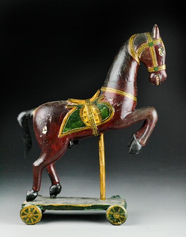 Wooden Horse Pull ToyDepicting a