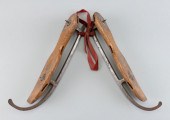 WOODEN ICE SKATES 19TH CENTURY