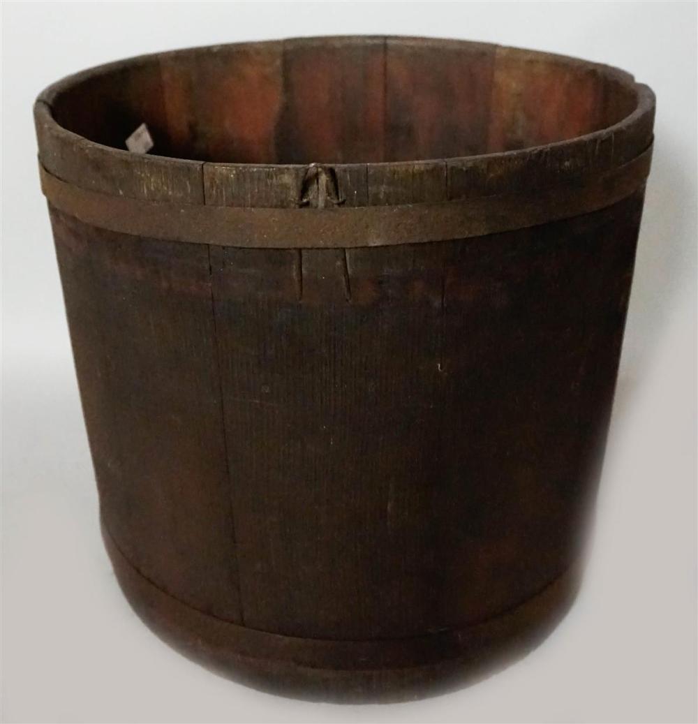 WOODEN IRON-BOUND BUCKETWOODEN