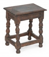WOODEN JOINT STOOL LATE 19TH C