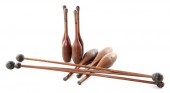 Wooden juggling props late 19t