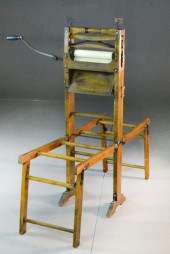 Wooden Laundry Wringer on Wood
