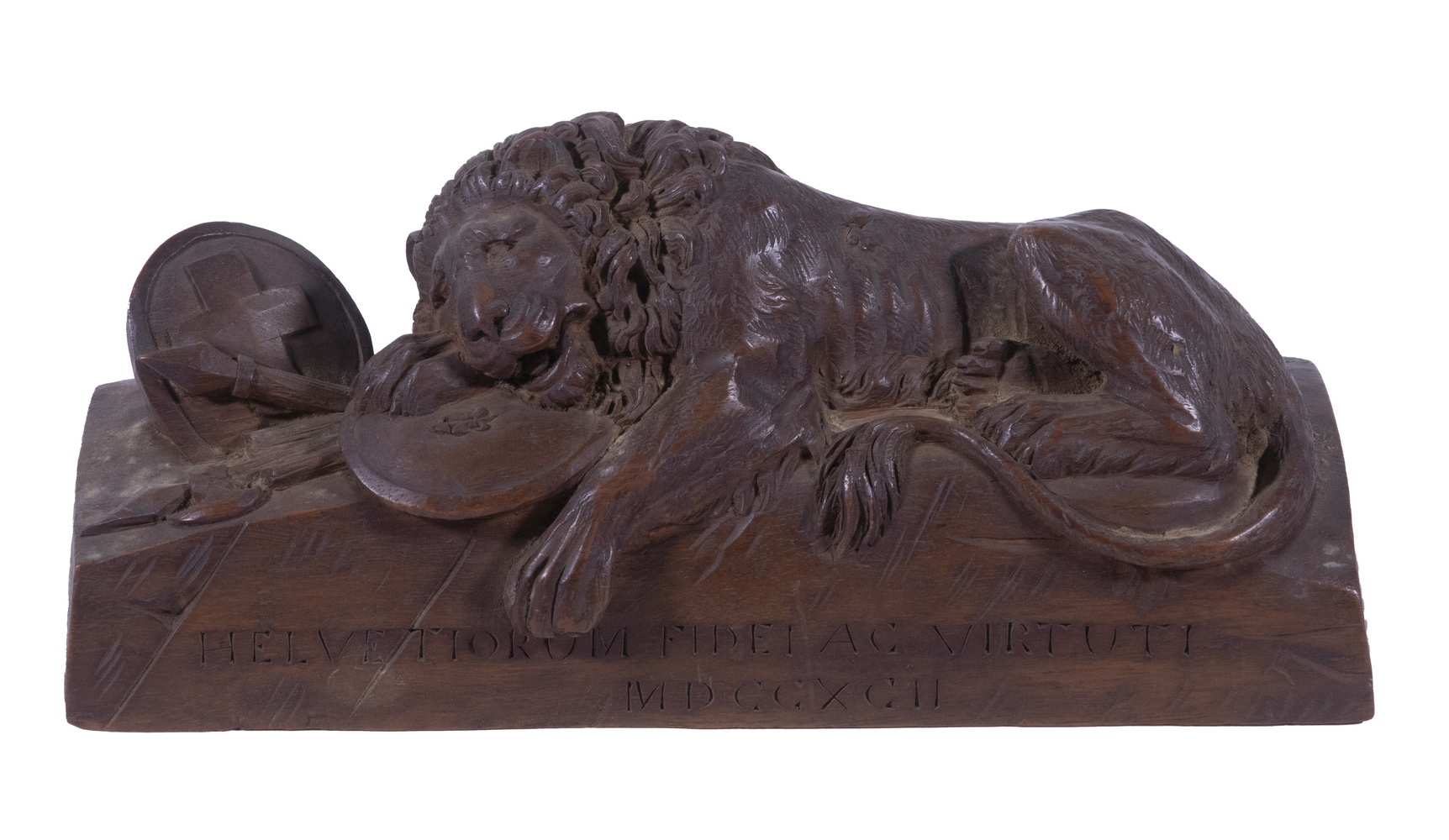 WOODEN "LION OF LUCERNE"