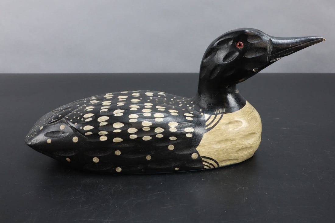 WOODEN LOON DECOY, HERITAGE MINT,