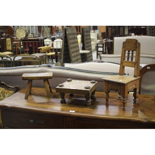 Wooden miniature items to include