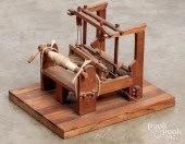 WOODEN MODEL LOOM, LATE 19TH C
