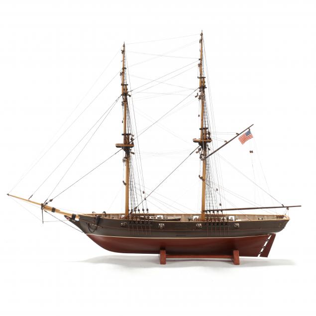 WOODEN MODEL OF SEAWITCH, AN