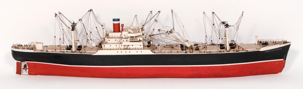 WOODEN MODEL OF THE FREIGHTER
