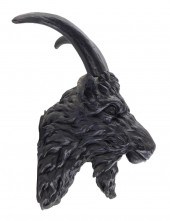 WOODEN MOUNTAIN GOAT HEAD WALL