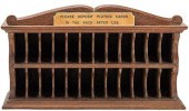 WOODEN OAK PLAYING CARD STORAG