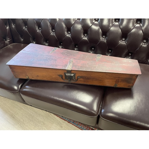 Wooden painted violin case, with