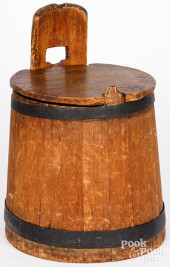 WOODEN PIGGIN, 19TH C.<br>Wood