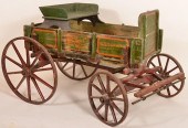 WOODEN PONY WAGON STENCILED "O