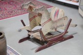 WOODEN ROCKING HORSE.  America
