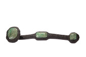 WOODEN RUYI INLAID WITH JADEIT