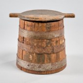 WOODEN SAP BUCKETA wooden sap