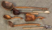 WOODEN SCOOPS, LADLES, ETC.Woo