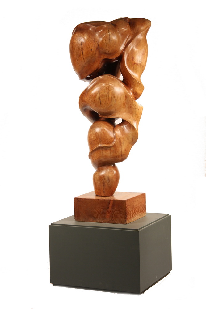 WOODEN SCULPTURE - 'Balance' by