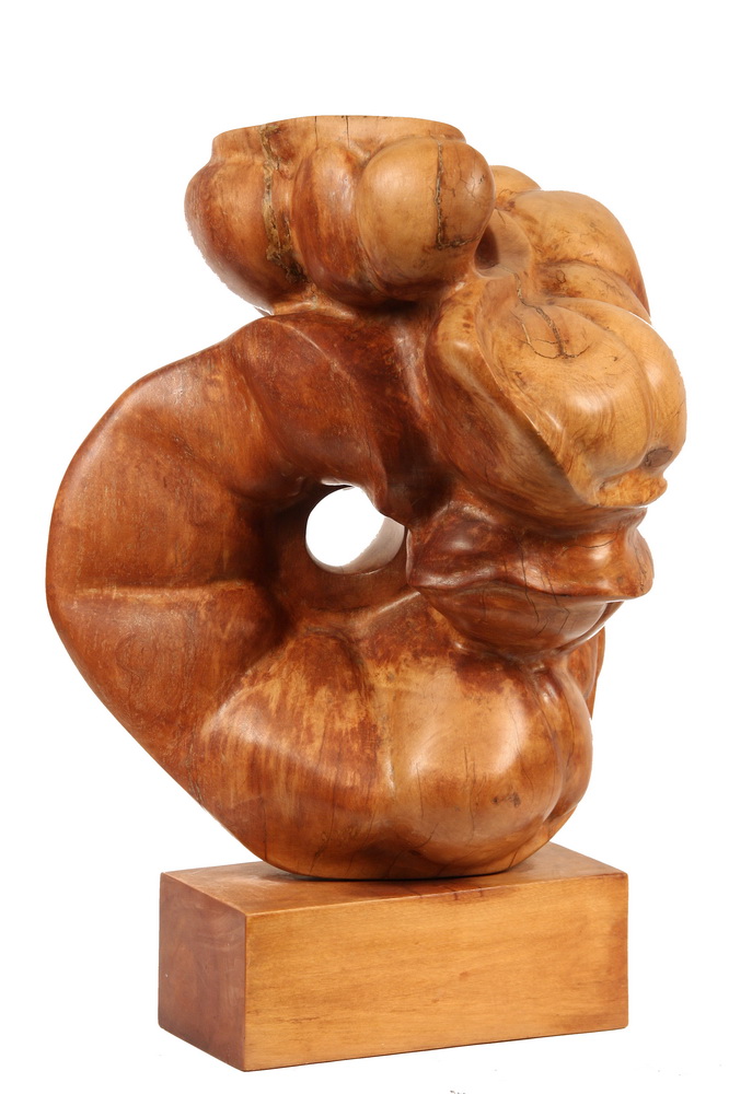 WOODEN SCULPTURE - 'Duet 1952' by