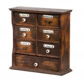 WOODEN SEVEN-DRAWER SPICE BOX