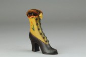 WOODEN SHOE PIN CUSHION Early