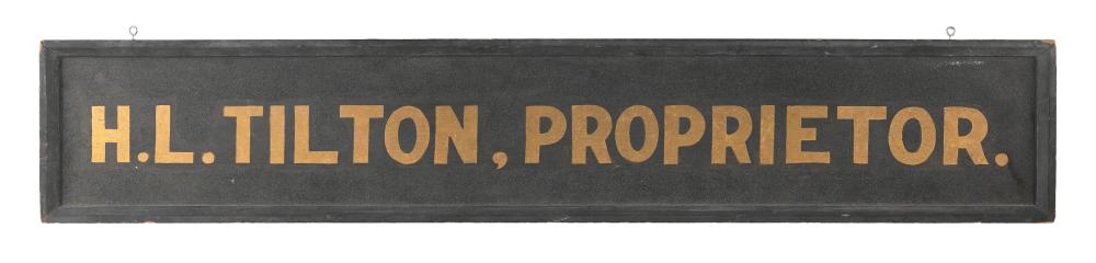 WOODEN SIGN "H.L. TILTON,