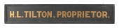 WOODEN SIGN "H.L. TILTON, PROP
