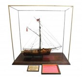 WOODEN SLOOP MODEL "GJOA", FIR