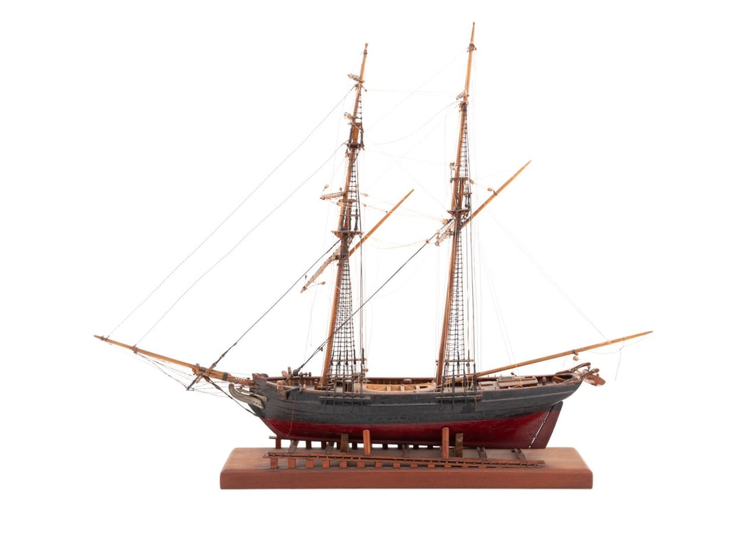 WOODEN THREE MAST SAILING SHIP