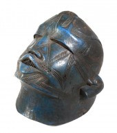 WOODEN TRIBAL MASK, HAND CARVE