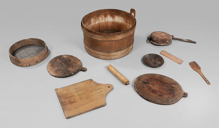 Wooden Wash Tub, Cooking Utensils