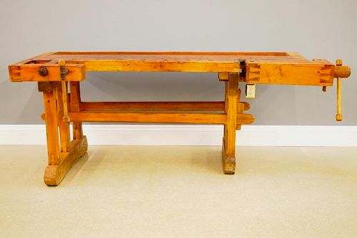 WOODEN WORKBENCHA turn of the