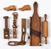 WOODENWARE TO INCLUDE CARVED W