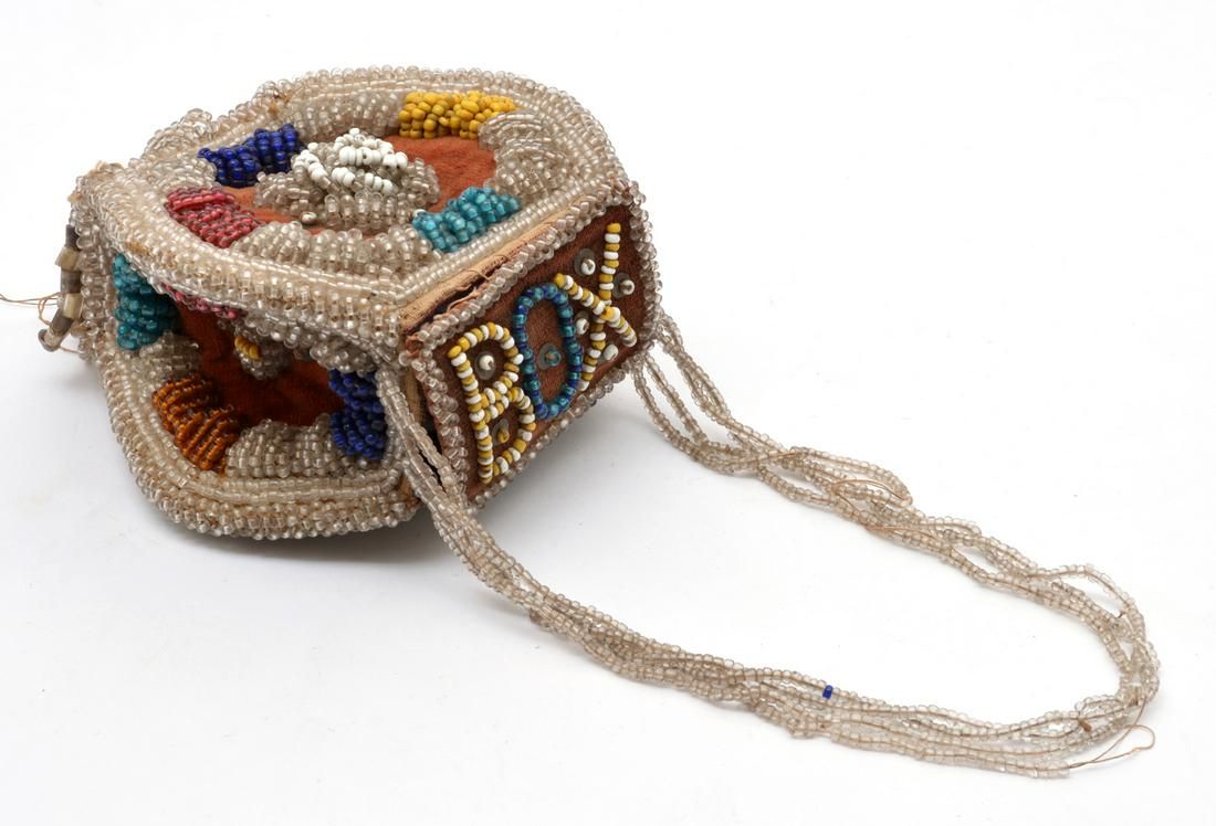 WOODLAND INDIANS RAISED BEADWORK