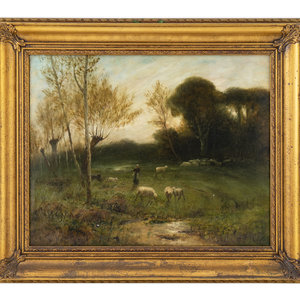 Woodland Meadow with Sheep
