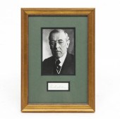 WOODROW WILSON SIGNATURE. Wood