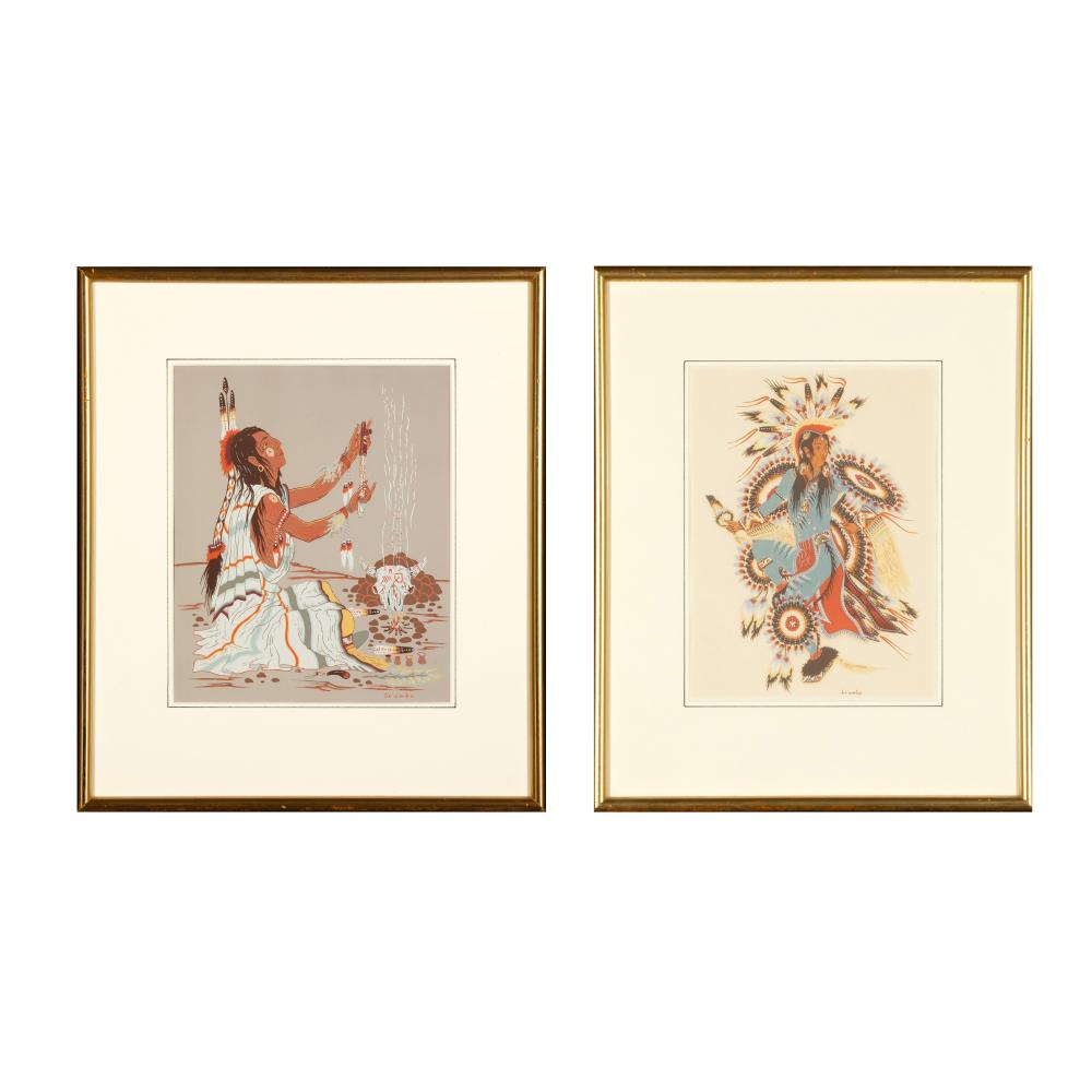 WOODY CRUMBO, PAIR OF SERIGRAPHS: