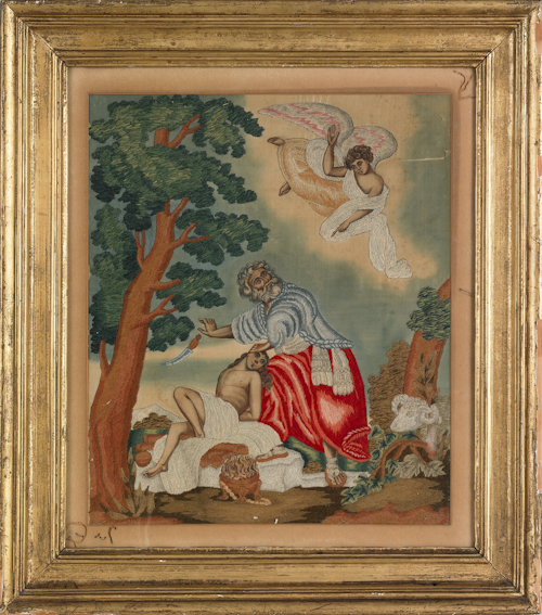Wool allegorical embroidery early