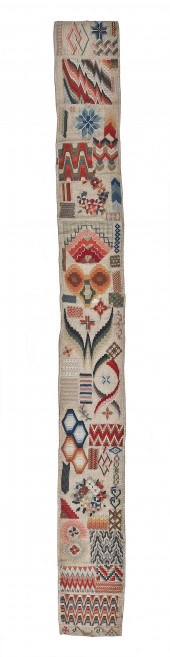 Wool darning panel 19th c. wro