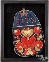 WOOL EMBROIDERED AND FELT APPL