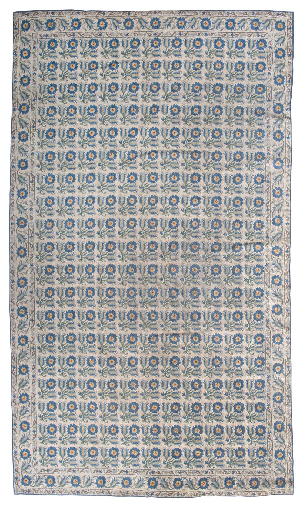 WOOL NEEDLEPOINT CARPET: APPROX.
