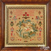 WOOL ON GAUZE NEEDLEWORK SAMPL