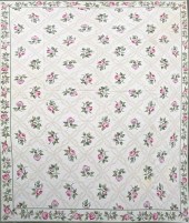 WOOL ROSE NEEDLEPOINT CARPET,